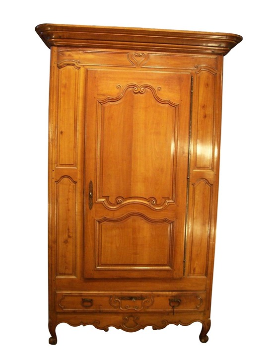 Late 18th Century One Door Armoire Bonnetiere In Fruitwood From Southern Burgandy Ca 1790 William Word Fine Antiques