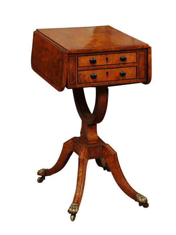 19th Century Drop Leaf Sewing Table