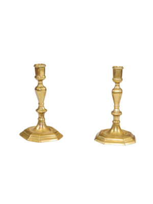 Pair 18th Century Brass Candlesticks
