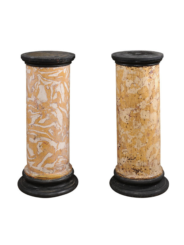 Pair Marbleized Columns