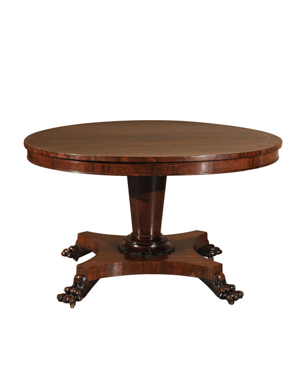Rosewood Center Table with Paw Feet
