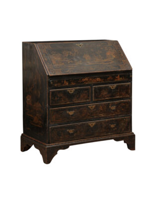 18th C. English Chinoiserie Decorated Slant Front Desk
