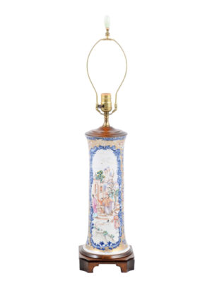 18th Century Chinese Export Porcelain Lamp