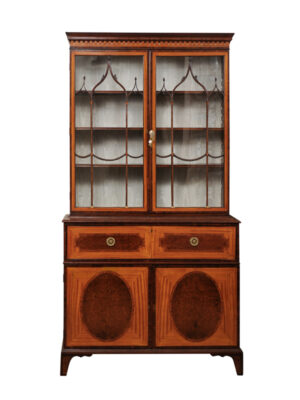 18th Century English Satinwood Secretary Bookcase
