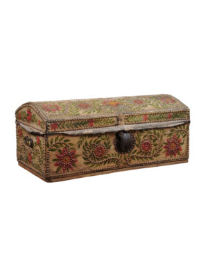 18th Century Painted Leather Trunk