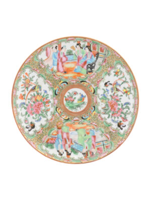 19th C Chinese Export Rose Medallion Plate