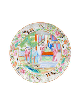 19th C. Chinese Export Rose Medallion Plate
