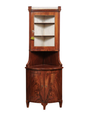 19th Century Neoclassical Style Mahogany Corner Cabinet