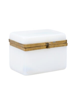 20th C. French White Opaline Box
