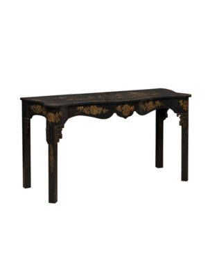 Chinoiserie Decorated Serpentine Console