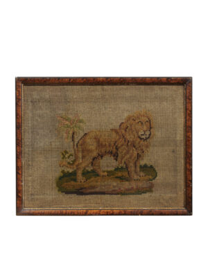Framed Needlework Lion
