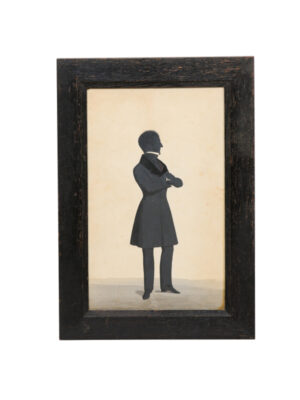 Framed Watercolor Silhouette of Man
