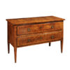 Neoclassical 2-Drawer Walnut Commode