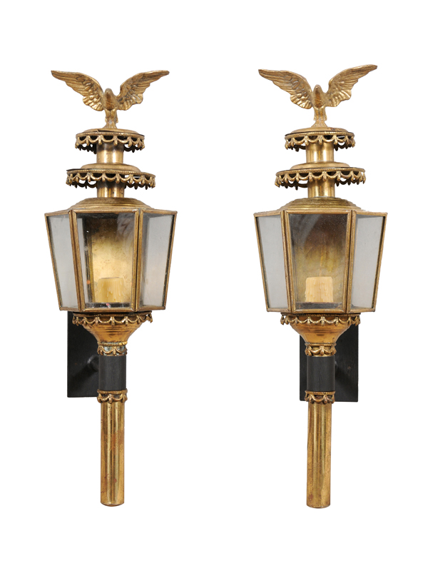 Pair Brass Coach Lanterns