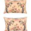 Pair Linen Needlepoint Pillows
