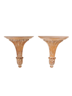Pair Neoclassical Style Pine Wall Brackets