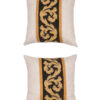 Pair Pillows with Black & Gold Textile