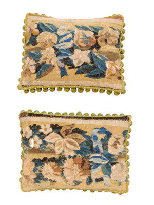 Pair of Pillows w 18th C Tapestry Fragments
