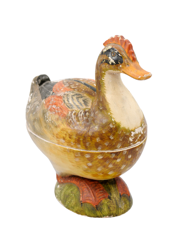 Pottery Duck Tureen, ca. 1890