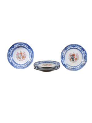 Set 19th C. Chinese Export Armorial Plates